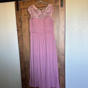 Ever Pretty Mauve Lace Maxi Dress